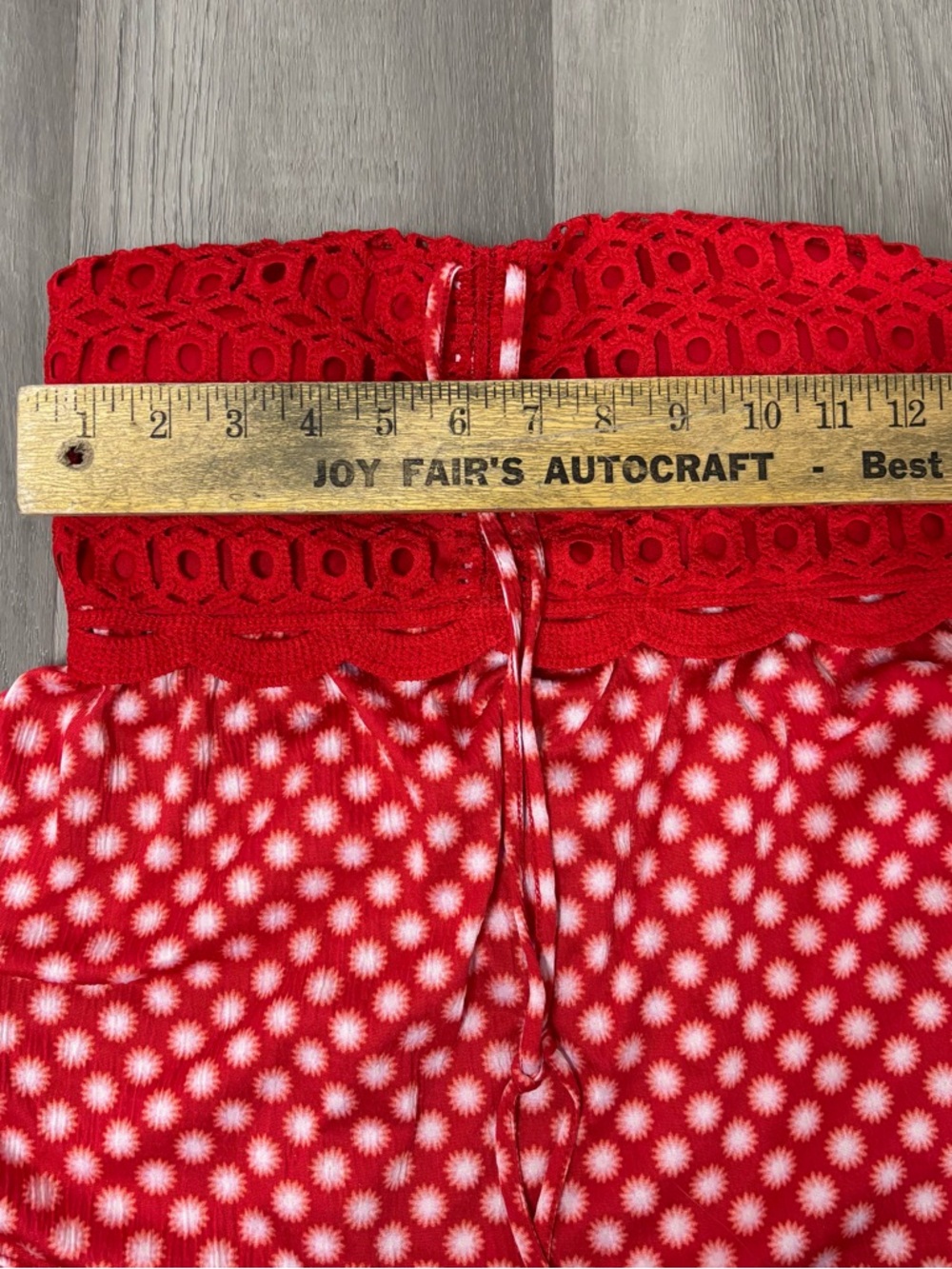 Festival Halter Top Boho Lace Crop Tank Beachy Flowy Blouse Red Women’s Size M - Picture 7 of 8